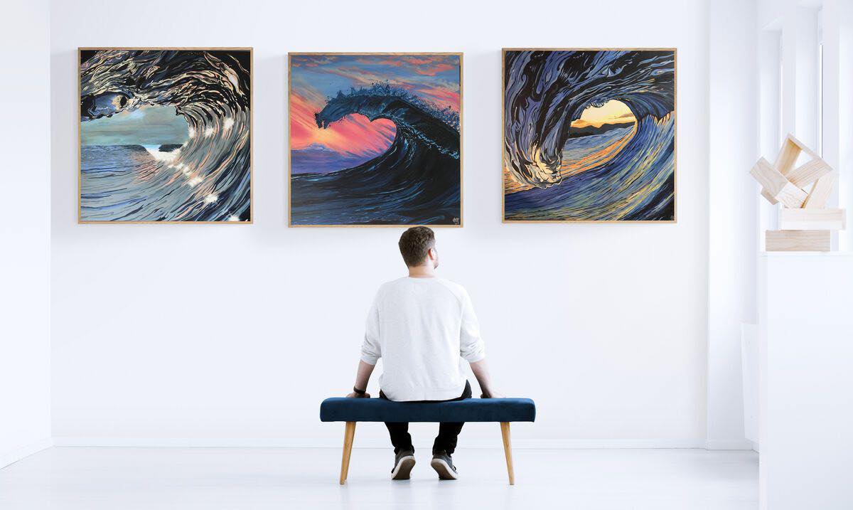 Golden Wave- SOLD, custom giclee prints available