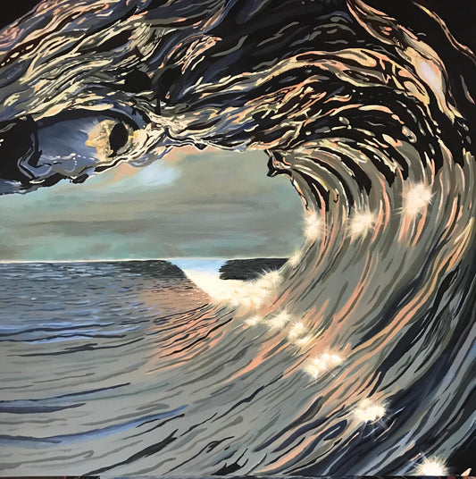 Golden Wave- SOLD, custom giclee prints available